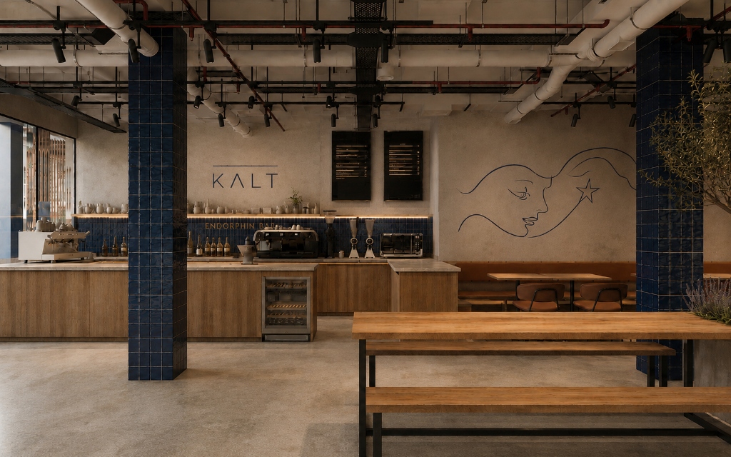 Endorphin Bar Wooden Counter at KALT